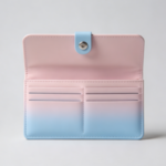 Compact Textured Leather Zip Wallet