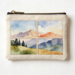 Compact Leather Zip Wallet