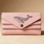 Minimal Grain Leather Long Wallet