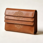 Compact Pebble Leather Wallet